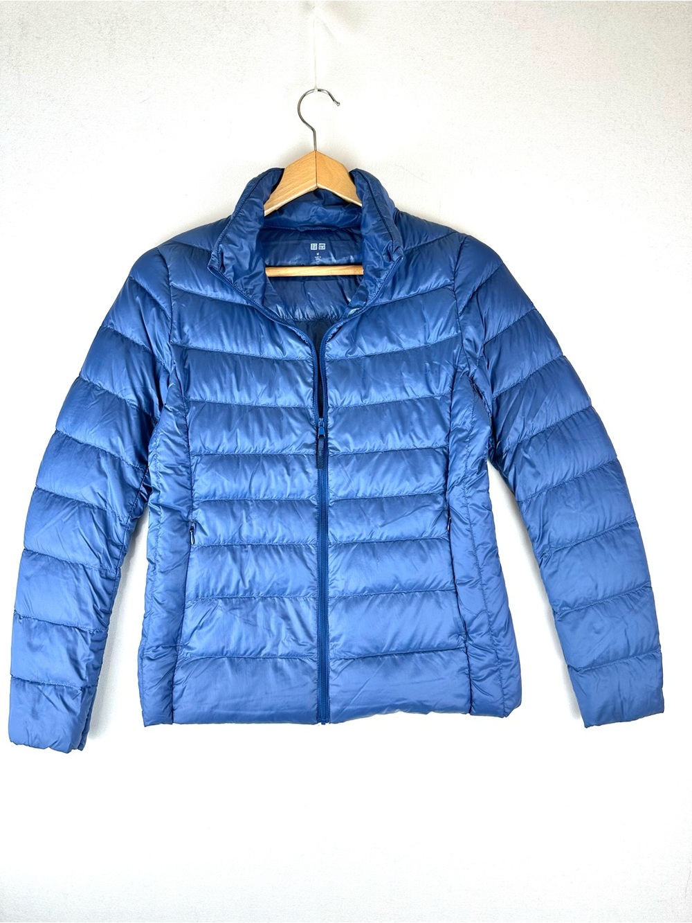 Uniqlo Down Puffer Jacket Lightweight Blue Gorpcore Outdoor